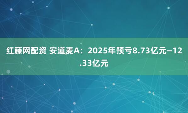 红藤网配资 安道麦A：2025年预亏8.73亿元—12.33亿元