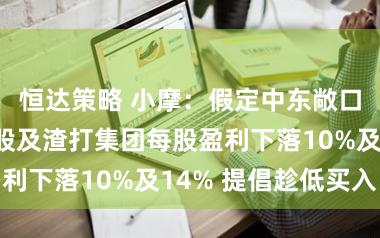 恒达策略 小摩：假定中东敞口或令汇丰控股及渣打集团每股盈利下落10%及14% 提倡趁低买入