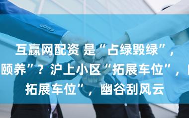 互赢网配资 是“占绿毁绿”，如故“绿化颐养”？沪上小区“拓展车位”，幽谷刮风云