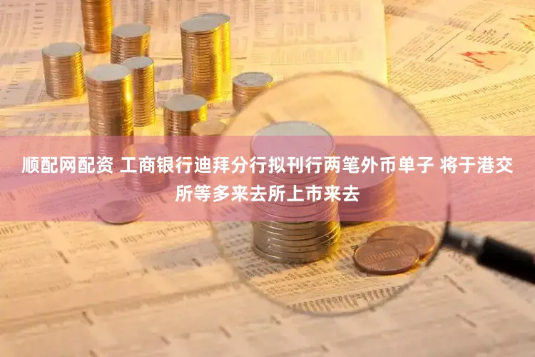 顺配网配资 工商银行迪拜分行拟刊行两笔外币单子 将于港交所等多来去所上市来去
